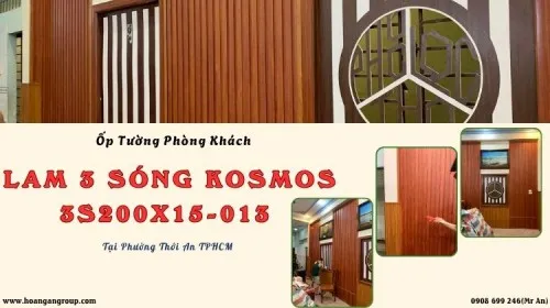 Ốp Tường Phòng Khách Lam Sóng Kosmos 3S200X15-013 Phường Thới An TPHCM