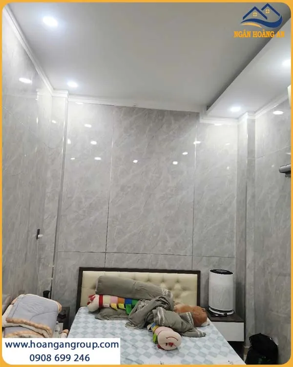 Ốp Tường Phòng Ngủ PVC Giả Bê Tông Kosmos PVC2025 Chống Ẩm