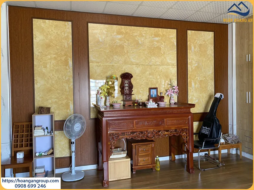 Ốp Tường Phòng Thờ Nhựa Giả Đá Nhựa Giả Gỗ Tại Quận 4 TPHCM Ốp Tường Phòng Thờ Nhựa Giả Đá Nhựa Giả Gỗ Tại Quận 4 TPHCM