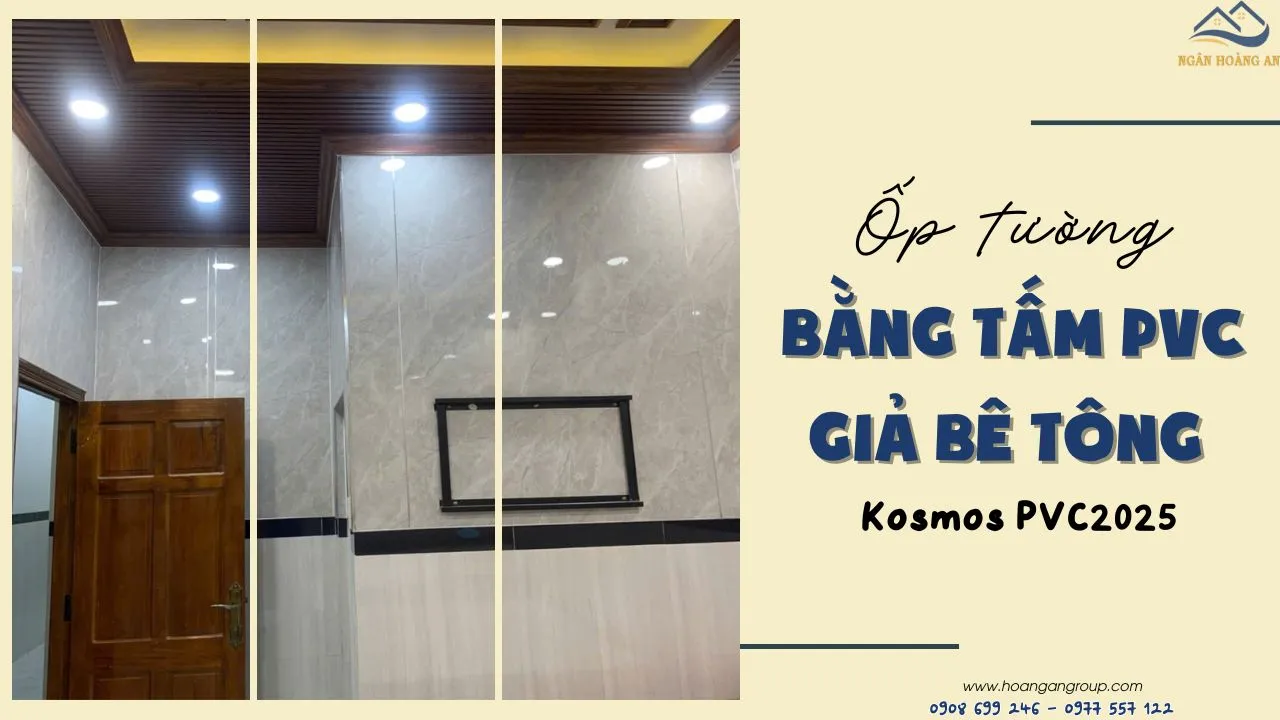 Ốp Tường PVC Giả Bê Tông Kosmos PVC2025 Tại Nhơn Trạch Đồng Nai