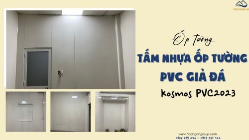 Ốp Tường PVC Giả Đá Kosmos Màu Trắng Trơn PVC2023 Tại Quận 9 TPHCM