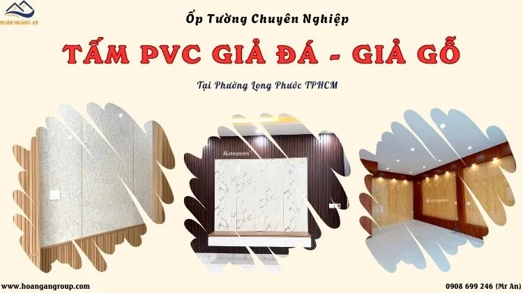 Ốp Tường PVC Nhựa Giả Đá, Giả Gỗ Chuyên Nghiệp Phường Long Phước TPHCM Ốp Tường PVC Nhựa Giả Đá, Giả Gỗ Chuyên Nghiệp Phường Long Phước TPHCM