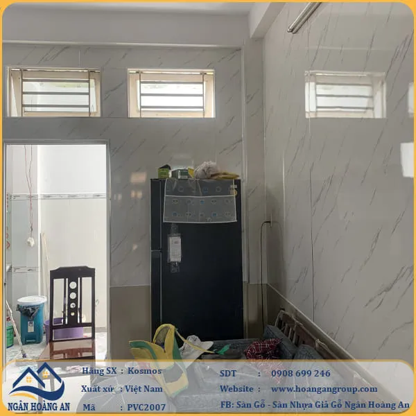 Ốp Tường Bằng Tấm Nhựa PVC Giả Đá Kosmos PVC2007 Tại Gò Vấp TPHCM