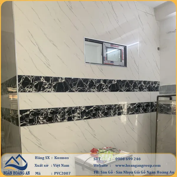 Ốp Tường Bằng Tấm Nhựa PVC Giả Đá Kosmos PVC2007 Tại Gò Vấp TPHCM