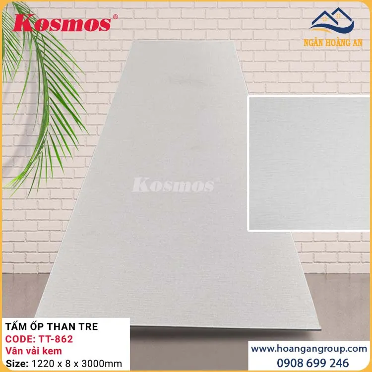 Ưu Điểm Của Tấm Ốp Than Tre Vân Vải Kem Kosmos TT-862