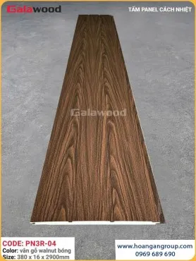 Ốp Tường Tấm Panel Cách Nhiệt Galawood PN3R-04  Vân Gỗ Wanul
