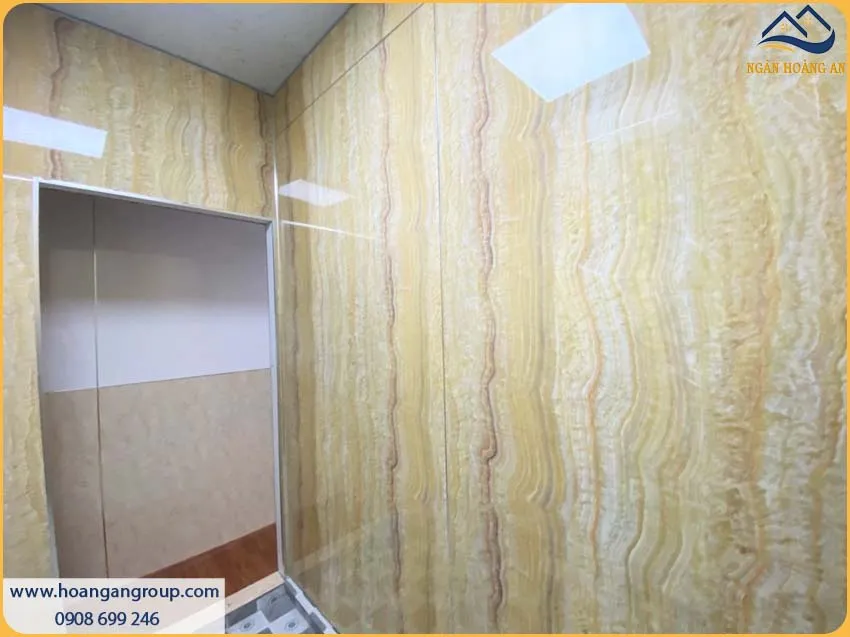 Tấm Nhựa PVC Giả Đá Kosmos Vân Đá Sắc Nét Sang Trọng Cho Nhà Ở