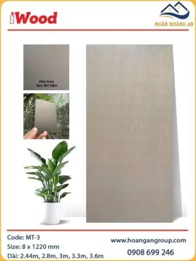 Ốp Tường Tấm Than Tre Đa Năng Vân Kim Loại iWood MT-3