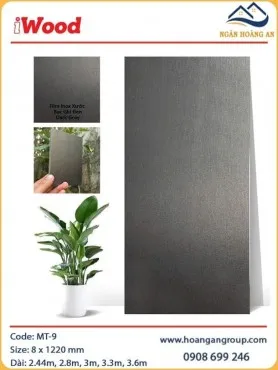 Ốp Tường Tấm Than Tre Vân Kim Loại  iWood MT-9