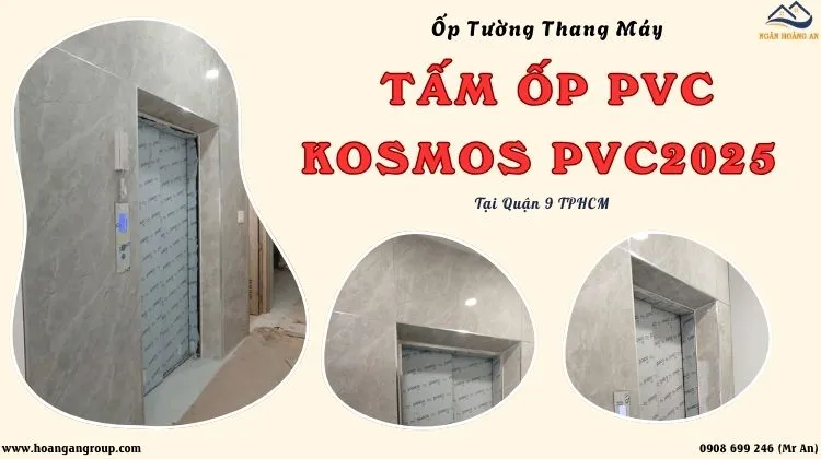 Ốp Tường Thang Máy Bằng Tấm Ốp PVC Kosmos PVC2025 Tại Quận 9 TPHCM