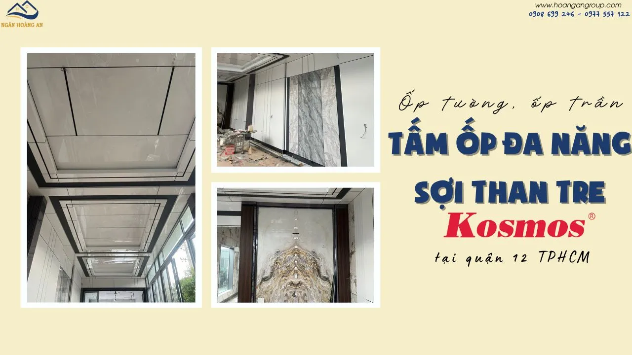 Ốp Tường Trần Bằng Tấm Ốp Than Tre Kosmos Tại Quận 12 TPHCM