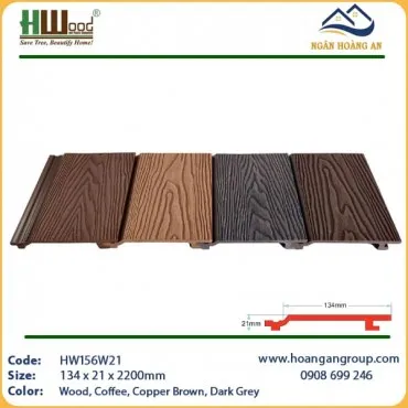 Tấm Ốp Gỗ Nhựa Ngoài Trời Hwood HW156W21 Vân 3D