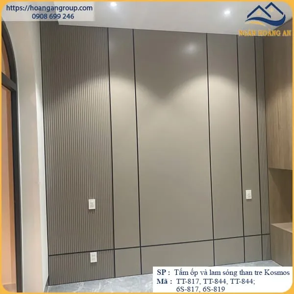 Ốp Vách Phòng Ngủ Bằng Tấm Ốp Than Tre Kosmos Tại Long Thành Đồng Nai