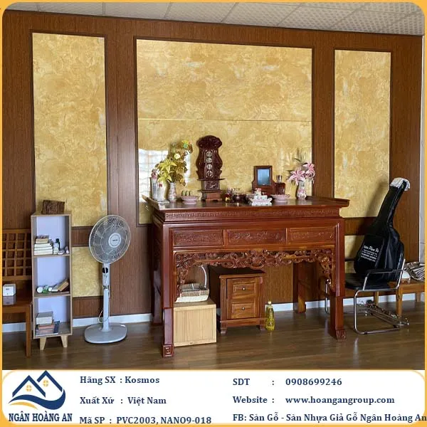 Ốp Phòng Thờ Tấm Ốp PVC Giả Đá Kết Hợp Tấm Nano Tại Củ Chi TPHCM