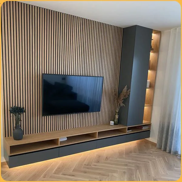 Ốp Vách Tivi Bằng Tấm Nhựa Ốp Tường Lam Sóng Ốp Vách Tivi Bằng Tấm Nhựa Ốp Tường Lam Sóng