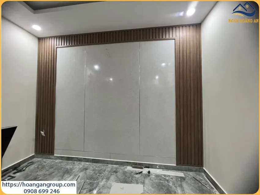 Ốp Vách Tivi Lam Sóng Nhựa Giả Gỗ, Giả Đá Tại Long Thành Đồng Nai
