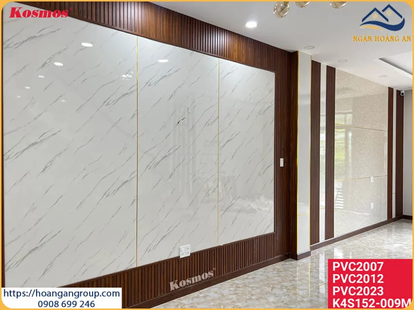 Ốp Vách Tivi Phòng Khách Nhựa Giả Gỗ, Giả Đá Tại Biên Hòa TPHCM