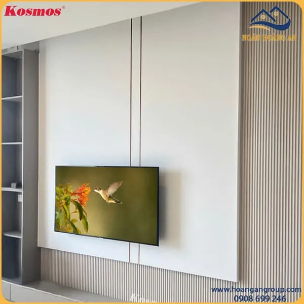 Ốp Vách Tivi Bằng Tấm Đa Năng Sợi Than Tre