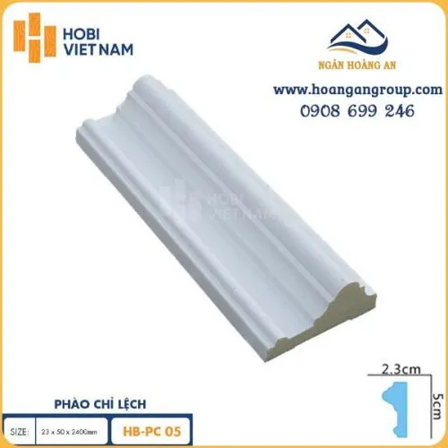 Phào Chỉ Lệch PU Hobi Wood HB-PC05
