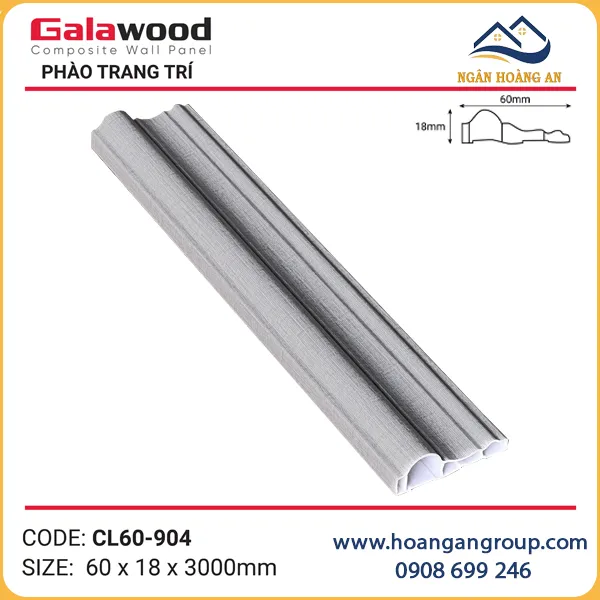 Phào Chỉ Lệch Trang Trí Galawood CL60-904