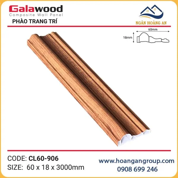 Phào Chỉ Lệch Trang Trí Galawood CL60-906