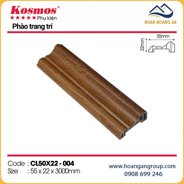 Phào Chỉ Lệch Trang Trí Tấm Ốp Kosmos CL50X22-004