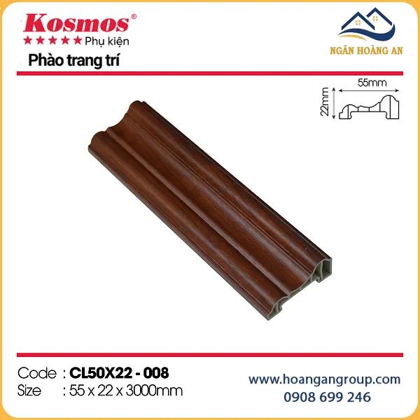 Phào Chỉ Lệch Trang Trí Tấm Ốp Kosmos CL50X22-008