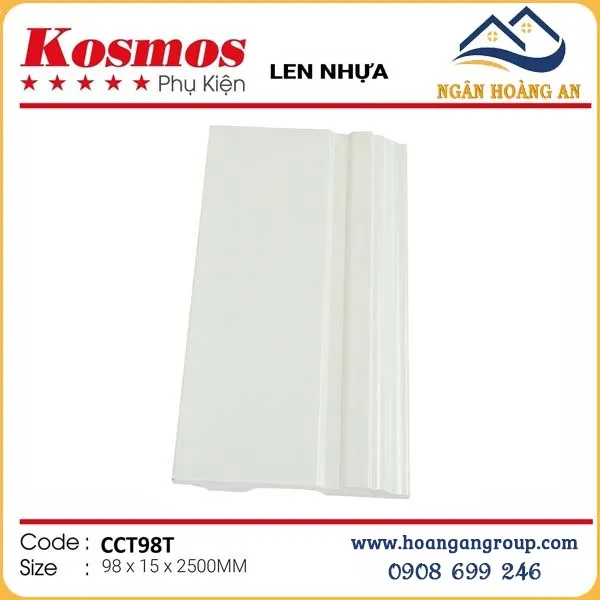 Len Chân Tường NhựaPVC Màu Trắng Kosmos 98mm