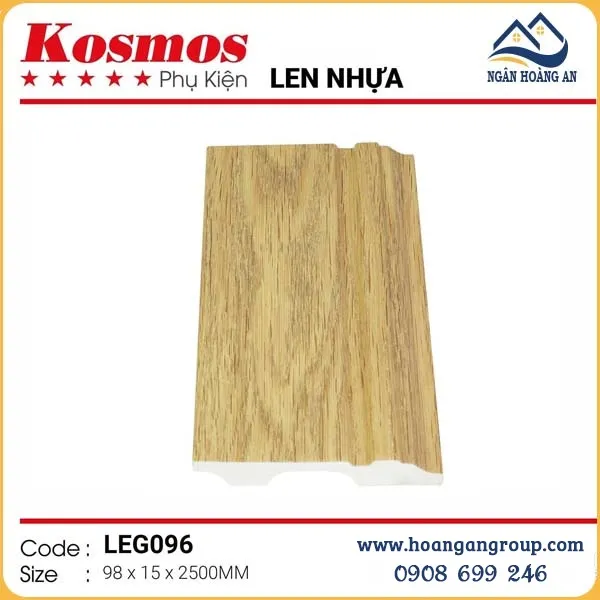 Len Chân Tường Nhựa Giả Gỗ Kosmos 98mm