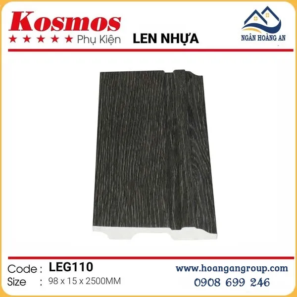 Len Chân Tường Nhựa Giả Gỗ Kosmos 98mm