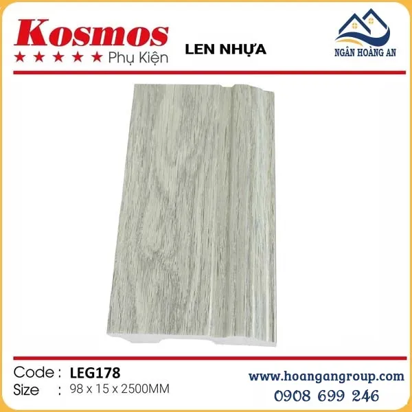 Len Chân Tường Nhựa Giả Gỗ Kosmos 98mm