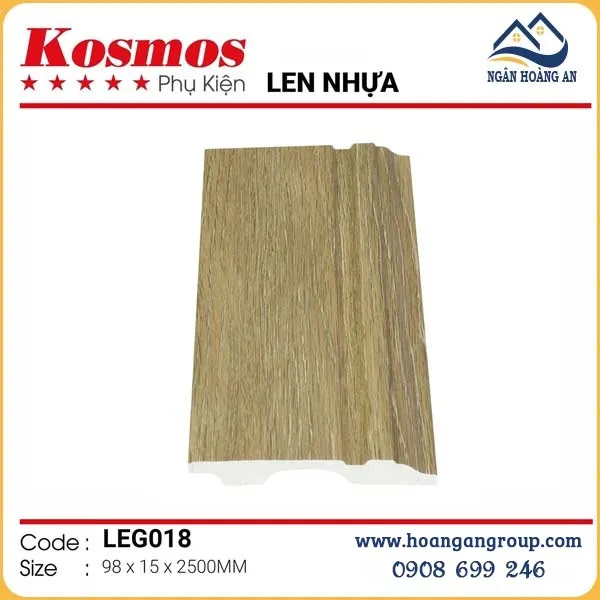 Len Chân Tường Nhựa Giả Gỗ Kosmos 98mm