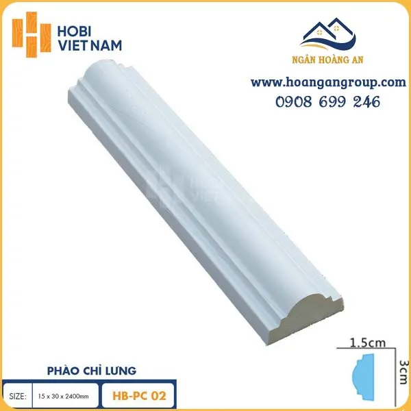 Phào Chỉ Lưng PU Hobi Wood HB-PU02
