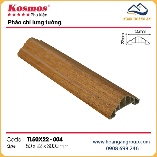 Phào Chỉ Lưng Tường Tấm Ốp Kosmos TL50x22-004