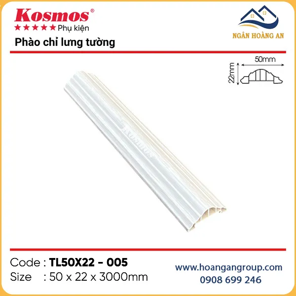 Phào Chỉ Lưng Tường Tấm Ốp Kosmos TL50x22-005 Phào Chỉ Lưng Tường Tấm Ốp Kosmos TL50x22-005