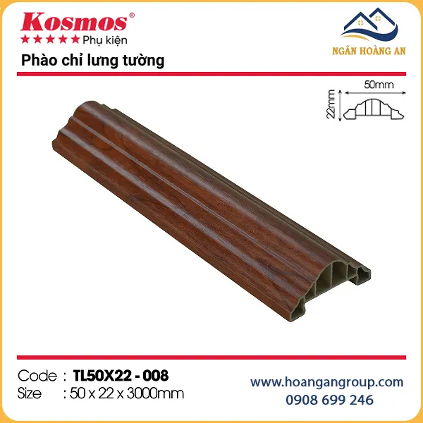 Phào Chỉ Lưng Tường Tấm Ốp Kosmos TL50x22-008 Phào Chỉ Lưng Tường Tấm Ốp Kosmos TL50x22-008