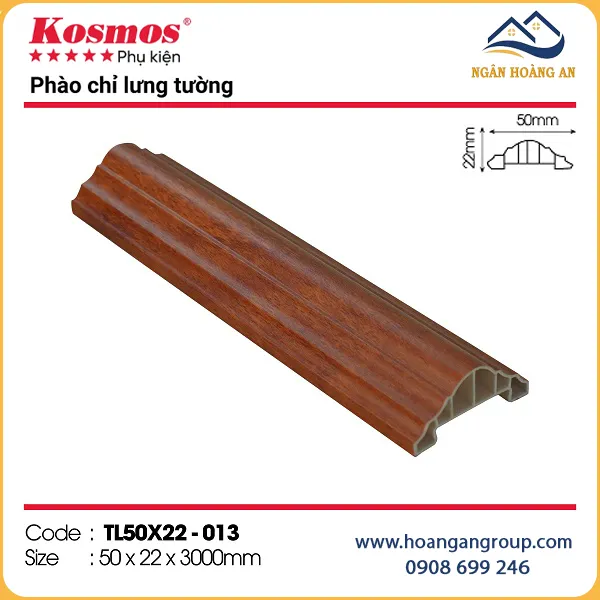 Phào Chỉ Lưng Tường Tấm Ốp Kosmos TL50x22-013