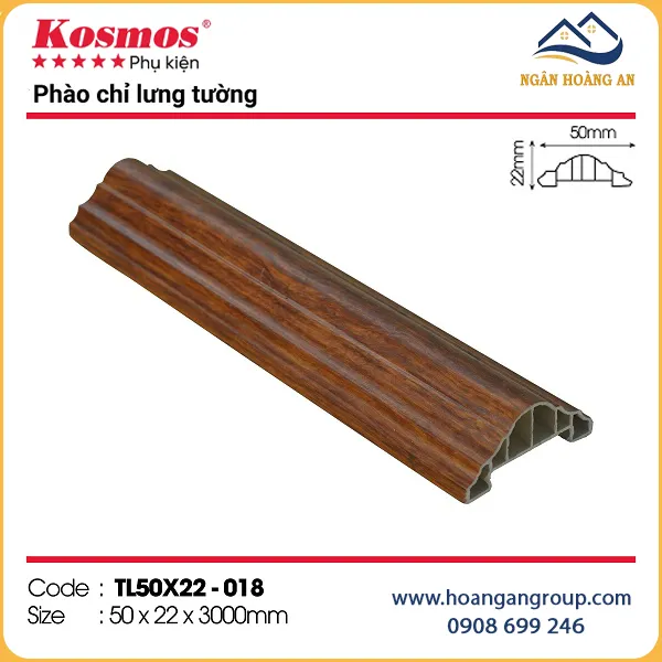 Phào Chỉ Lưng Tường Tấm Ốp Kosmos TL50x22-018