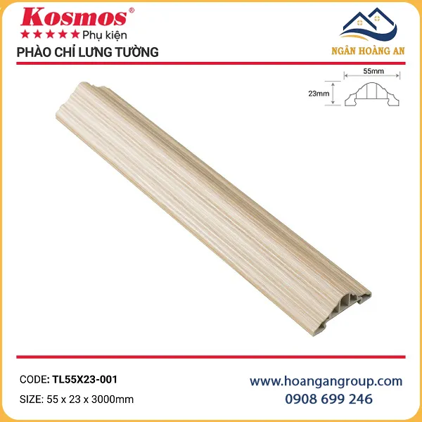 Phào Chỉ Lưng Tường Tấm Ốp Tường Kosmos TL55X23-001 Phào Chỉ Lưng Tường Tấm Ốp Tường Kosmos TL55X23-001