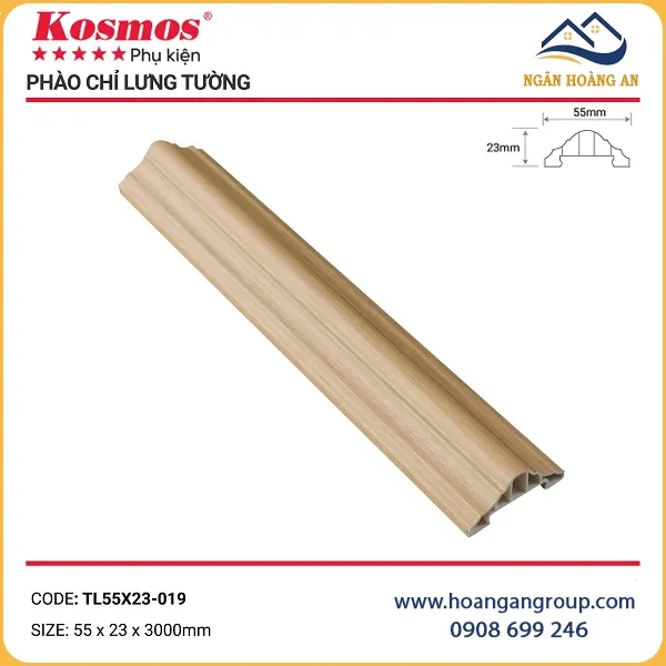 Phào Chỉ Lưng Tường Tấm Ốp Tường Kosmos TL55X23-019