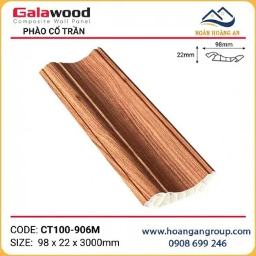 Phào Cổ Trần CT100x22 Nhựa Giả Gỗ Galawood CT100-906M