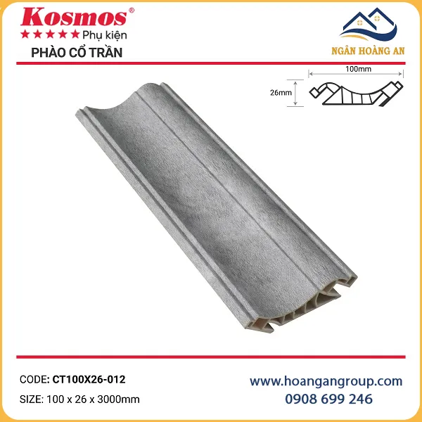 Phào Cổ Trần Giả Bê Tông Kosmos CT100X26-012 Phào Cổ Trần Giả Bê Tông Kosmos CT100X26-012