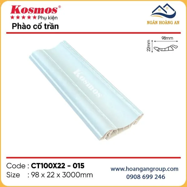 Phào Cổ Trần Nhựa Giả Gỗ Kosmos CT100X22-015