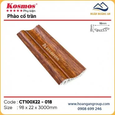 Phào Cổ Trần Nhựa Giả Gỗ Kosmos CT100X22-018
