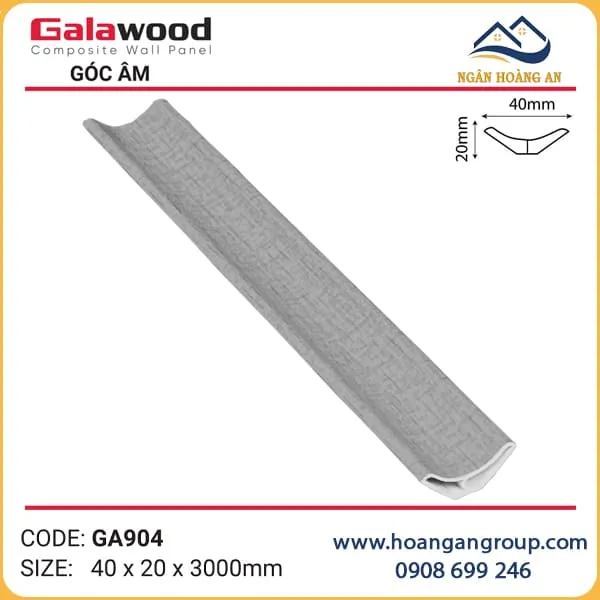 Phào Góc Âm GA40x20 Galawood GA904 Vân Vải Phào Góc Âm GA40x20 Galawood GA904 Vân Vải