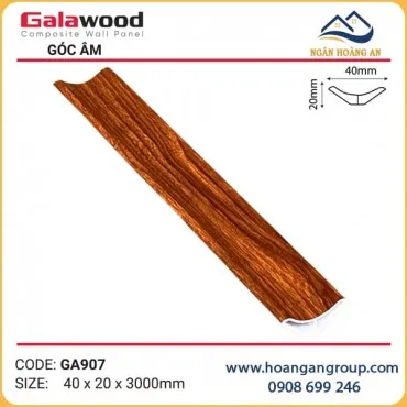 Phào Góc Âm GA40x20 Galawood GA907 Nhựa Giả Gỗ