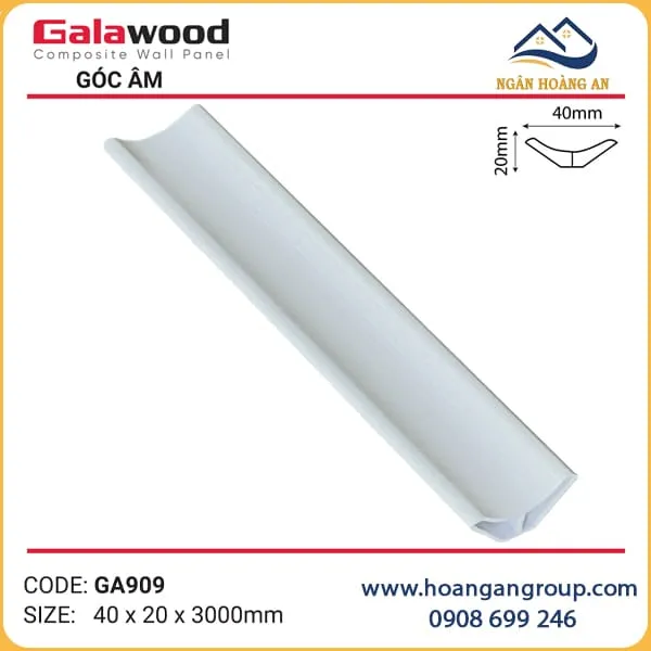 Phào Góc Âm GA40x20 Galawood GA909 Vân Vải Phào Góc Âm GA40x20 Galawood GA909 Vân Vải