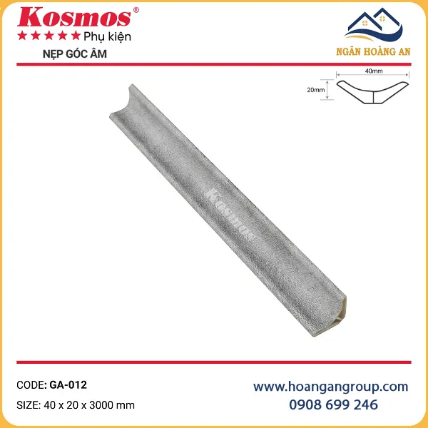 Phào Góc Âm Tấm Ốp Tường Trần Giả Bê Tông Komsos GA-012