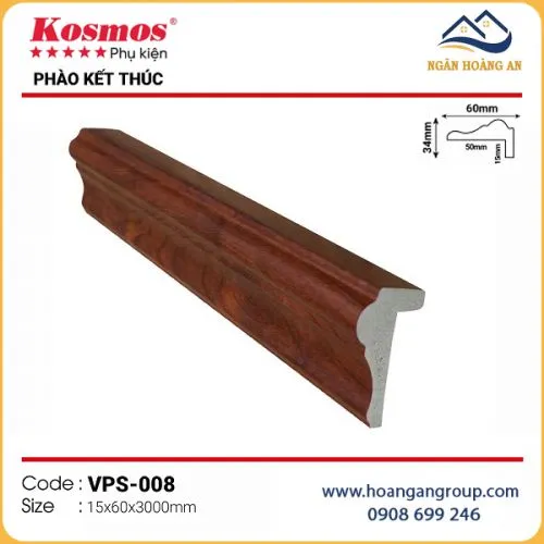 Phào Kết Thúc Trang Trí Lam Sóng Nano Kosmos VPS-008