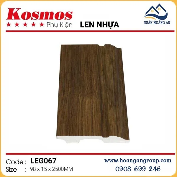 Len Chân Tường Nhựa Giả Gỗ Kosmos 98mm